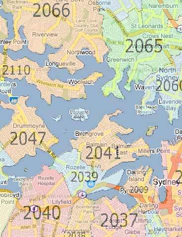 Australian Postcode Map